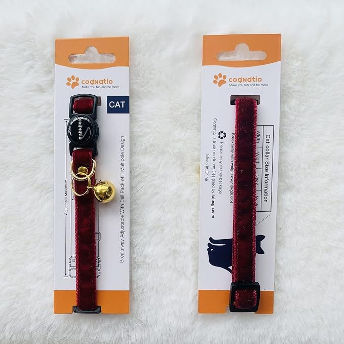 Safety Quick Release Cat Collars, Double Velvet - Image 2
