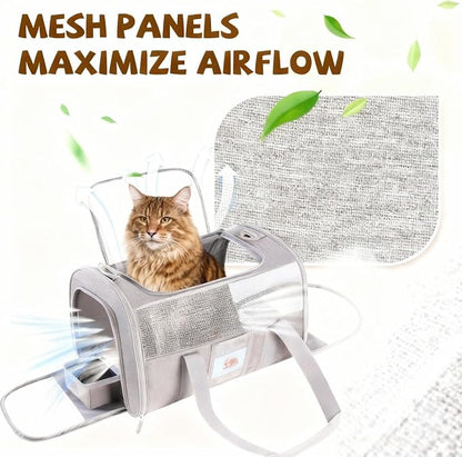 Soft Cat Carrier for Pets Up to 25 lbs, Cat Pet Travel Bag - Image 5