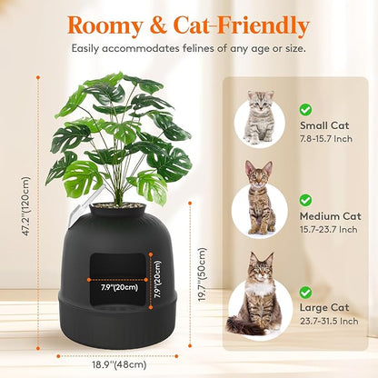 Lifewit Cat Litter Box, Hidden Enclosure Litter Tray - Image 4