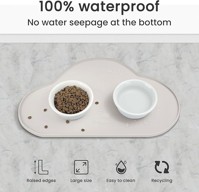 Ptlom Dog Food Mat Anti-Slip Dog Bowl Mats - Image 8