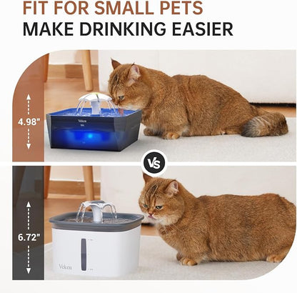 Veken Small Pet-Friendly Cat Water Fountain - Image 3
