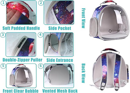 Guinea Pig Carrier Backpack, Bearded Dragon Backpack, Reptile Lizard Clear - Image 3