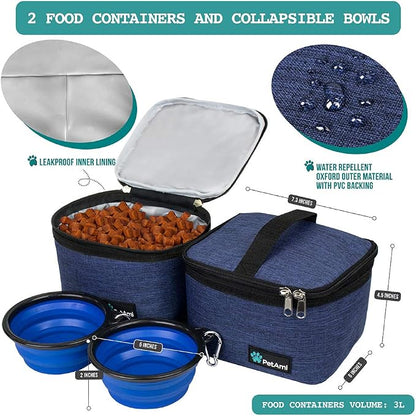 PetAmi Dog Travel Bag, Travel Pet Bag Organizer, Dog Food Travel Bag - Image 3