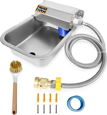 Automatic Dog Water Dispenser 1 Gal/3.8L Outdoor Dog Water Bowl Auto-Fill Water by Fsehyue