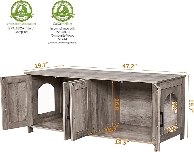 Homhedy Cat Litter Box Enclosure - Image 4
