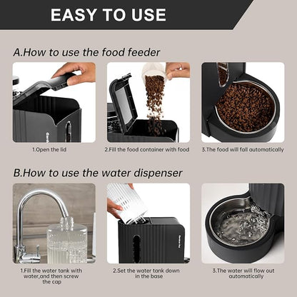 Gardner Pet Automatic Gravity Cat Food Feeder and Water Dispenser Stainless - Image 6