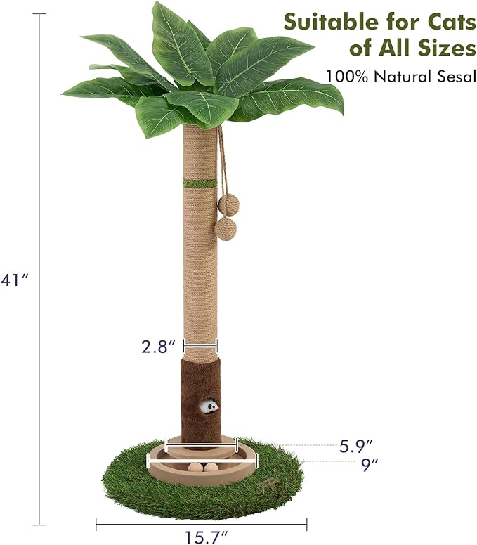 Cat Scratching Post 35'' Tall Cat Scratcher Tree Tower Scratching Posts - Image 6