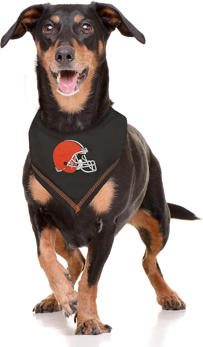 Pets First NFL Cleveland Browns TIE Bandana, Size Large/X-Large. Dog Bandana - Image 5
