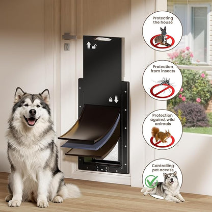 XL Dog Door for Door, Never Rust Plastic Extra Large Doggy Door for Interior - Image 3
