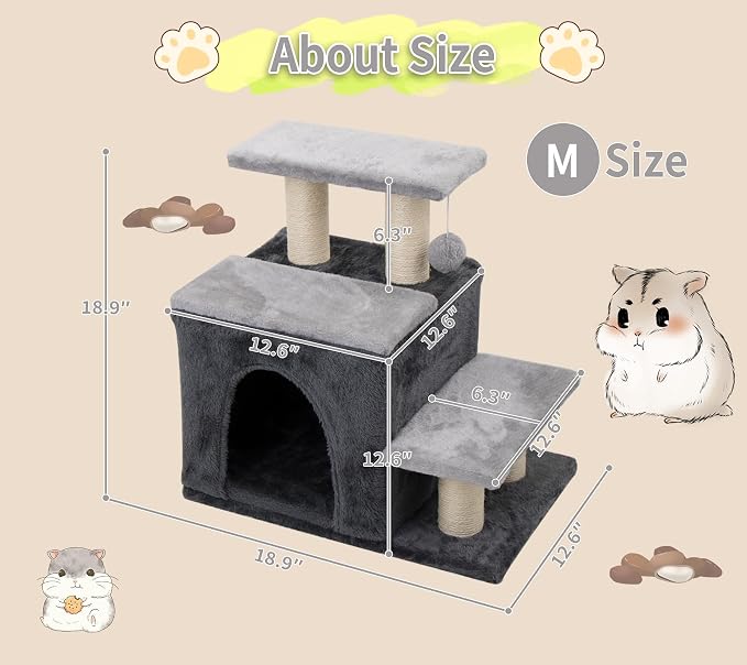 3-in-1 Pet Stairs for Cats for High Bed, Adjustable Dog Steps, Modular 3-Tier - Image 6