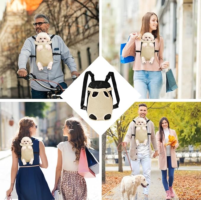 FEimaX Dog Carrier Backpack Pet Legs Out Front Cat Travel Bag, Adjustable Puppy - Image 6