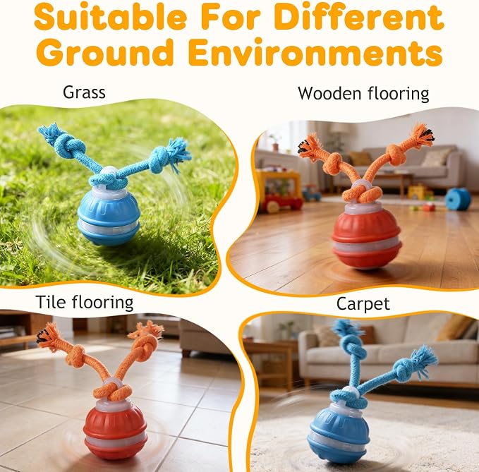 2Pcs Zealburst Dog Toy, Interactive Dog Toys, 360°Interactive Smart Rolling Pet - Image 2