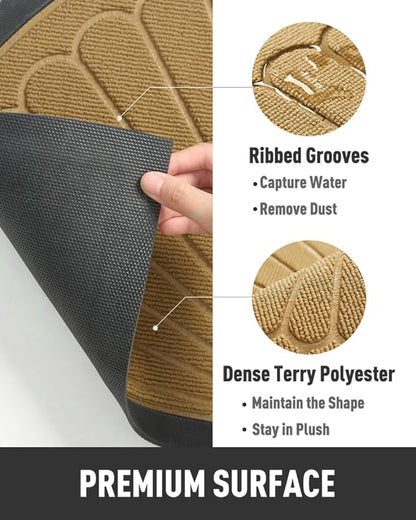 tchdio Door Mat Outdoor Indoor Entrance Doormat-Semicircular Durable Rubber Non - Image 5