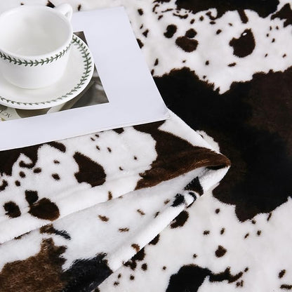 Bnuitland Cow Printed Fleece Flannel Throw Blanket, 300 GSM Double Sided Fuzzy - Image 6