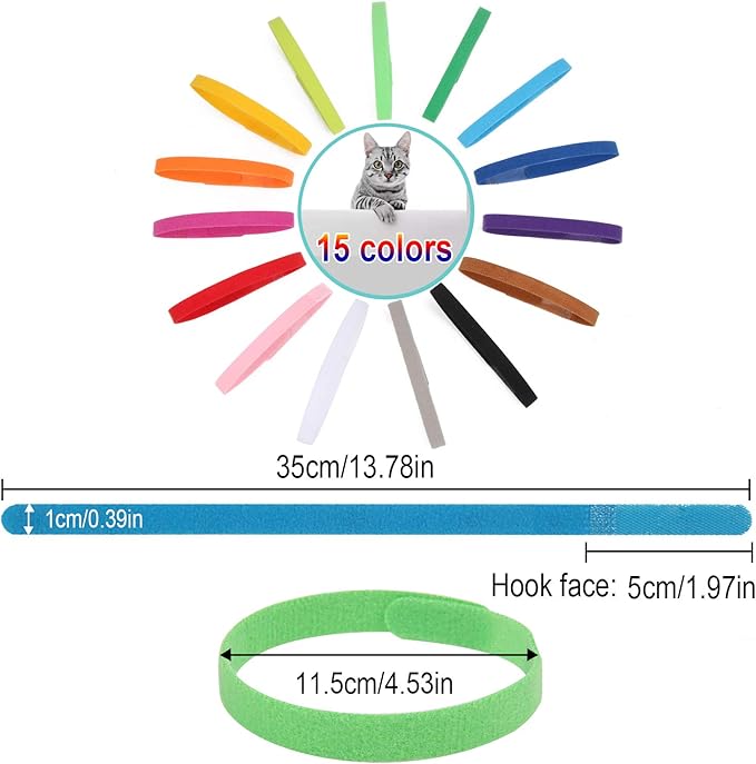 30 Pcs Puppy ID Collar Whelping Newborn Pet Collars Double-Sided Soft - Image 2