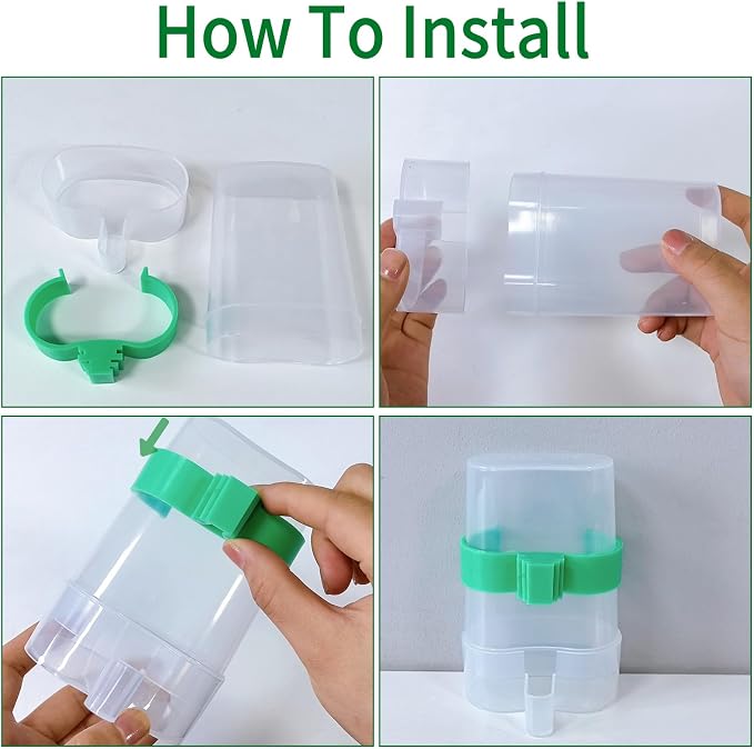 Bird Water Dispenser Parrot Water Feeder Bird Seed Container - Image 7
