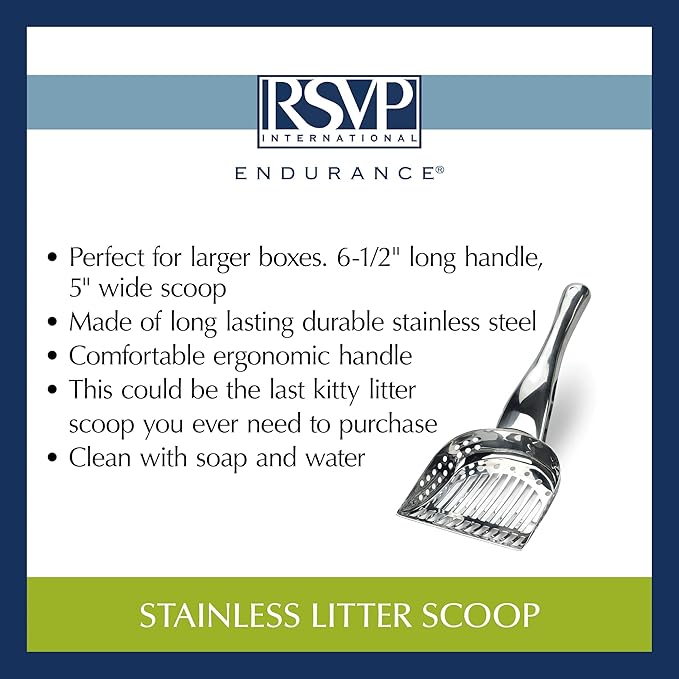 RSVP International Endurance Collection Stainless Steel Kitty Litter Scoop - Image 6