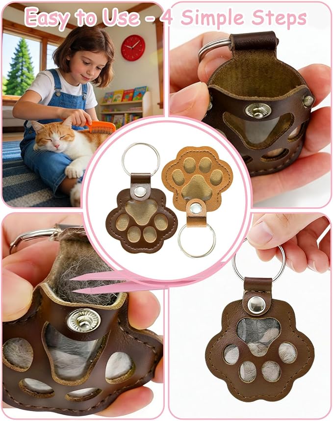 Paw Dog Hair Keychain - Image 3
