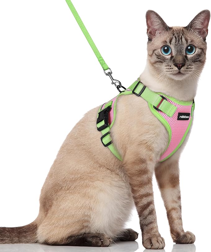 rabbitgoo Cat Harness and Leash Set, Escape Proof Soft Adjustable Vest Harnesses by rabbitgoo