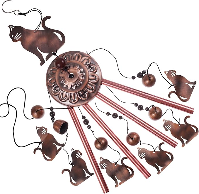 Outdoor Cat Wind Chimes, Gifts for Mom & Grandma & Family, Music Wind Catcher - Image 3