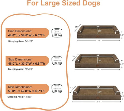 Large Dog Bed Orthopedic Washable: Beds Bolster XXL Bed Big XLarge Dogs Egg - Image 6
