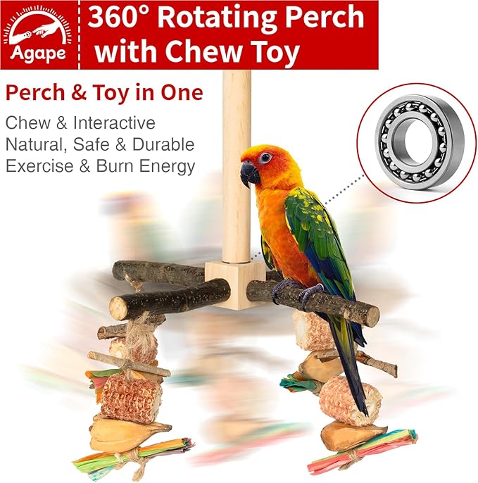 Agape Rotating Parrot Perch Toy - Image 2