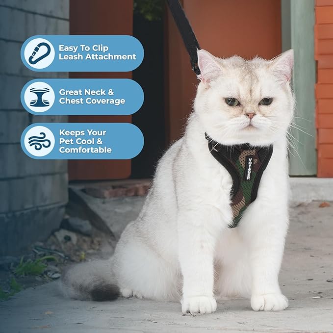 Voyager Escape-Proof Step-in Lock Cat Harness & 5ft Neoprene-Handle Leash Set - Image 5