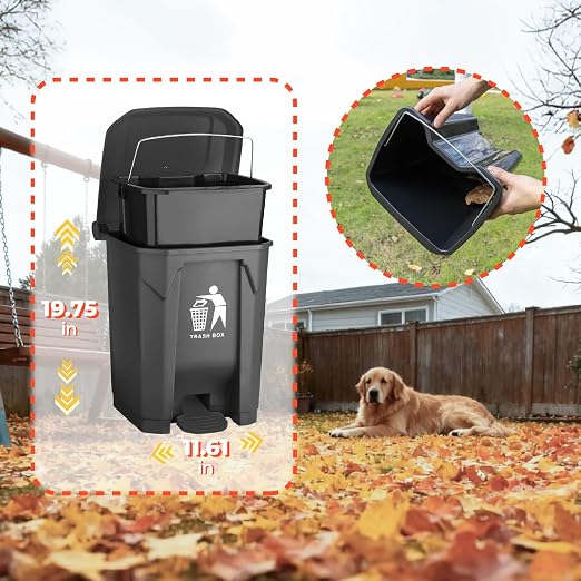 30L Dog Poop Trash Can Outside - Image 3