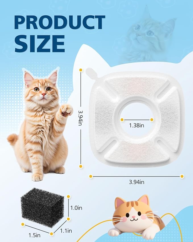 50 Pcs Cat Water Fountain Filters - Image 6