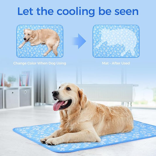 Rywell Cooling Mat for Dogs Extra Large, Washable Non-Toxic Portable Kennel Dog - Image 2