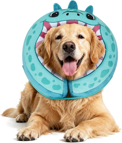 IEUUMLER Inflatable Recovery Dog Collar, Protective Donut Cone, Adjustable Soft by IEUUMLER