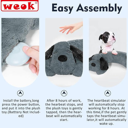 Puppy Heartbeat Toy for Separation Anxiety Relief, Heartbeat Stuffed Animal - Image 7