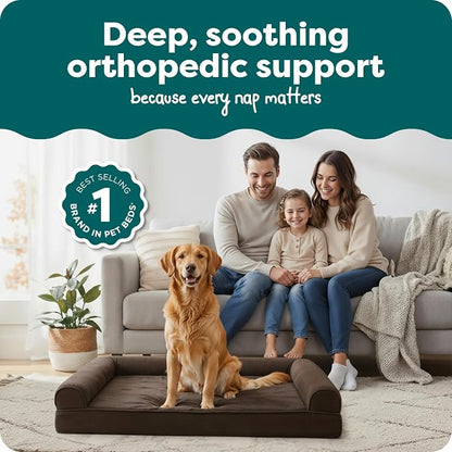 Furhaven Orthopedic Dog Bed for Large Dogs w/ Removable Bolsters & Washable - Image 2