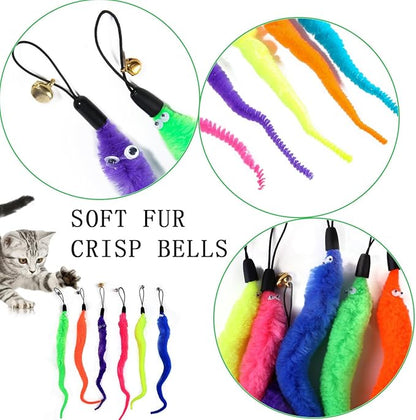 24 PCS Cat Worm Toy Replacement Teaser - Image 3