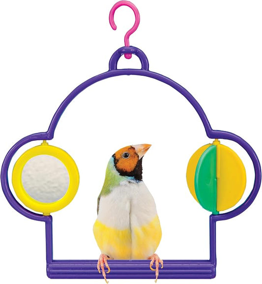 PENN-PLAX Bird Swing with Mirror and Spinner Toy – Attaches to Wire Birdcages – - Image 2