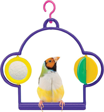 PENN-PLAX Bird Swing with Mirror and Spinner Toy – Attaches to Wire Birdcages – - Image 2