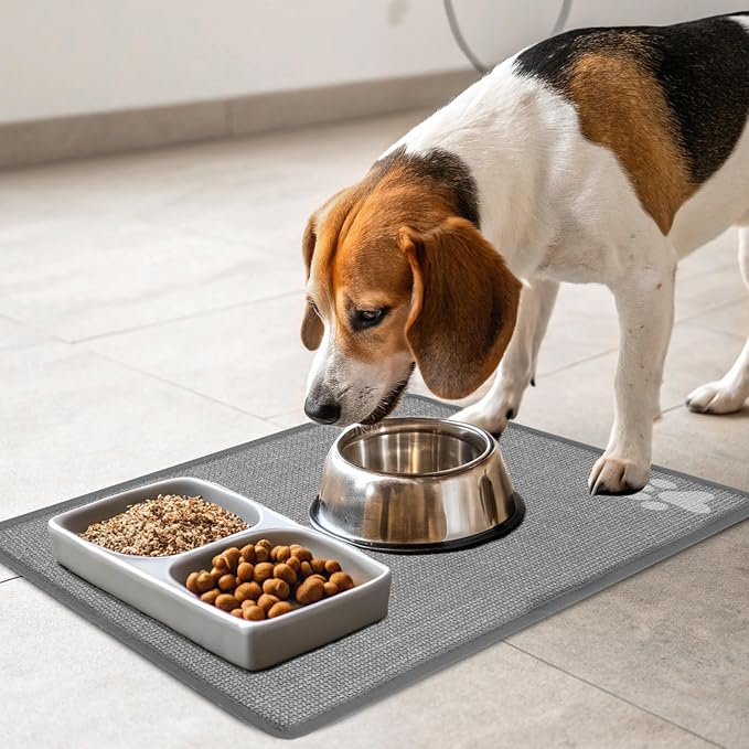 PUPTECK Dog Food Mat, Absorbent Pet Cat Feeding Mat - Image 7
