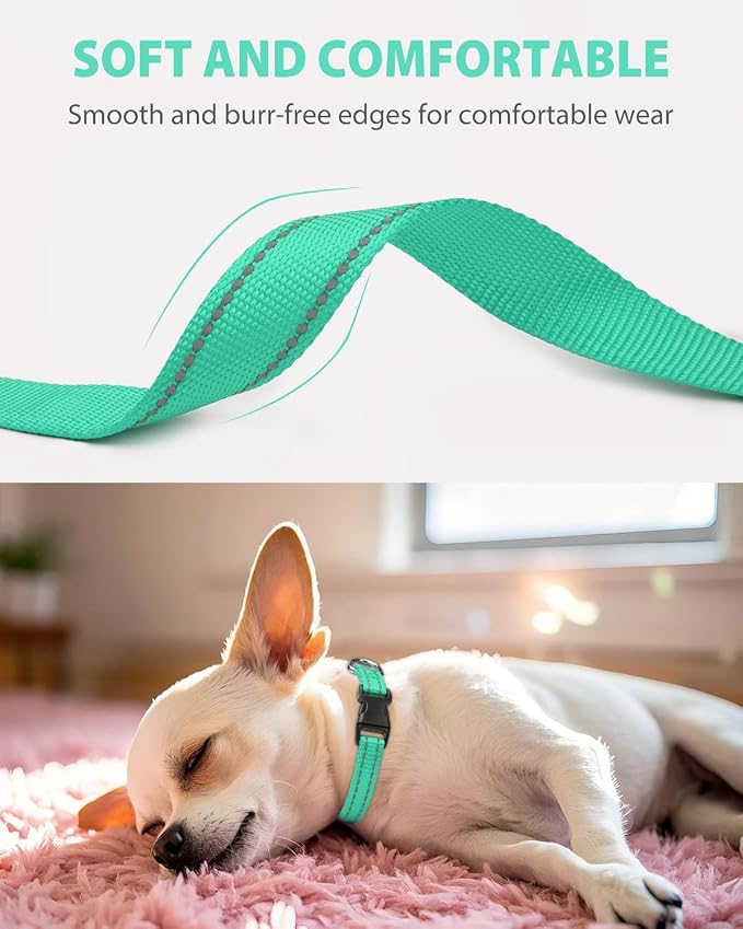 Joytale Small Dog Collar, Reflective and Adjustable Nylon Collar - Image 3