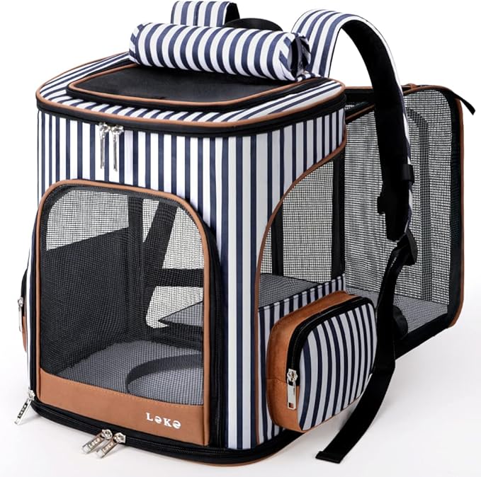 Lekereise Pet Carrier Backpack Expandable Cat Backpack by Lekereise