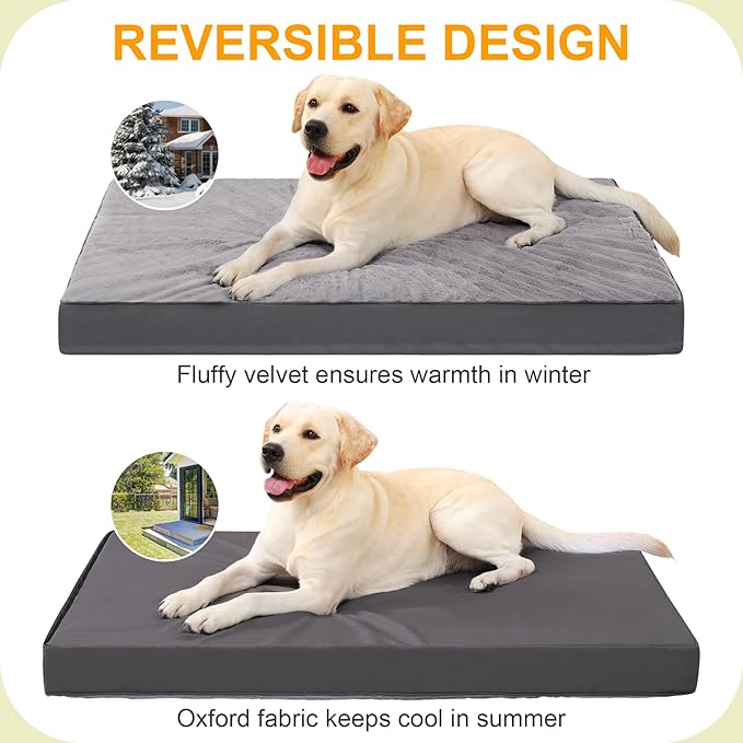 KSIIA Orthopedic Dog Crate Bed for Large Dogs, Waterproof, Washable & Removable - Image 4