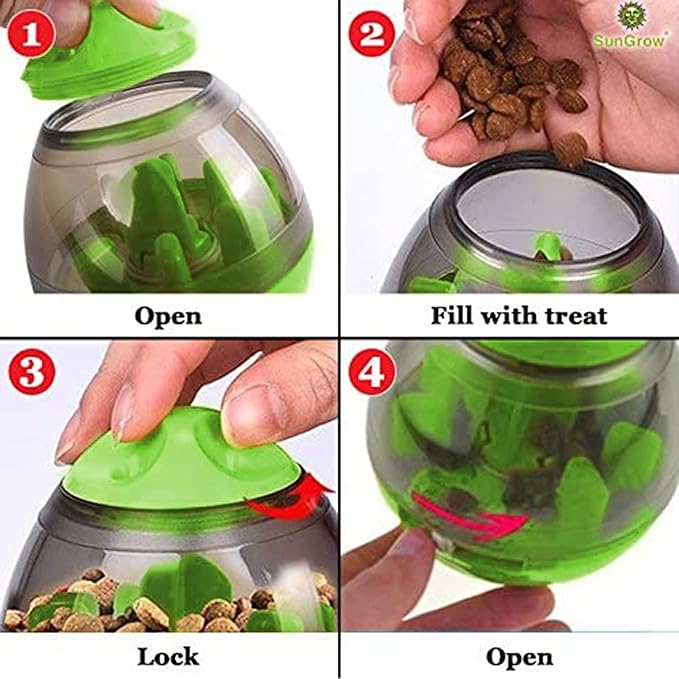 SunGrow Puppy, Small Dog Breeds, and Cat Treat Ball, Slow Pet Feeder, Boredom - Image 6
