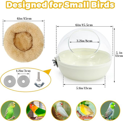 Bird Nest for Cage Bite-Resistant, Washable Clear Observation Small Bird House - Image 5