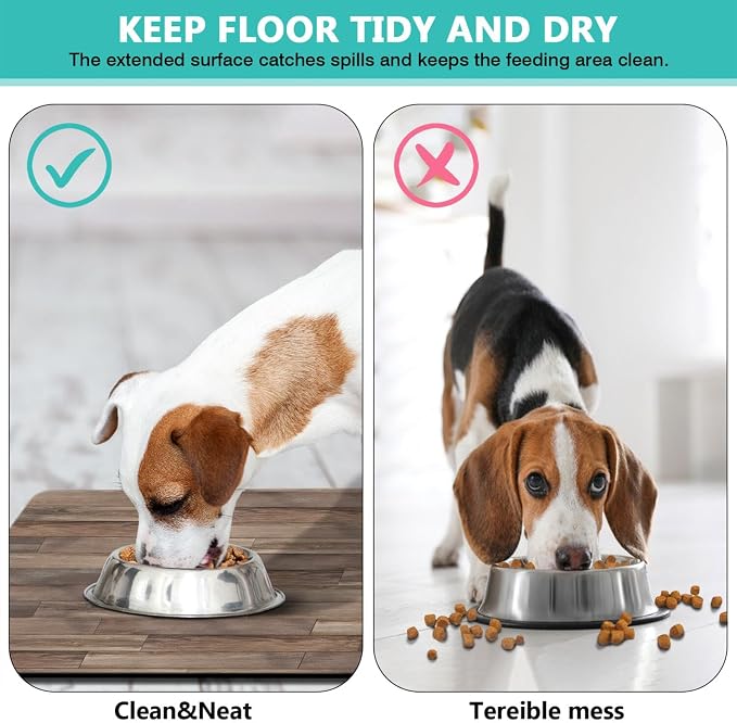 Pet Feeding Mat for Floors Waterproof Dog Mat for Food and Water Absorbent - Image 5