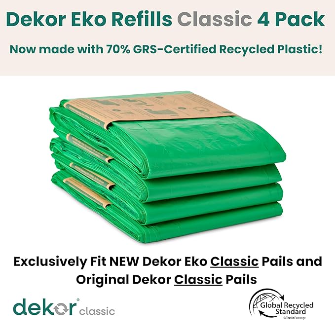 Diaper Dekor CLASSIC Diaper Pail Refills | 4 Count Unscented | Exclusive - Image 3