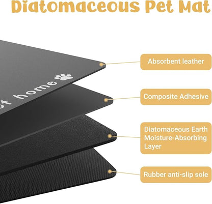 Dog Food Mat, Diatom Ooze Cat Water Mats Non Slip - Image 4
