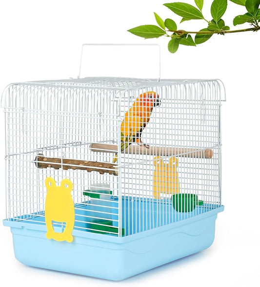 Small Bird Cage, Lightweight for Parakeets, Hanging for Parrot, Travel for by COKUUCO