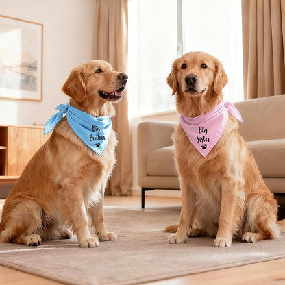 Big Sister and Big Brother Pet Dog Bandana, Triangle Scarf - Image 6