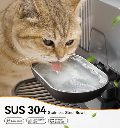 Wireless Cat Water Fountain No Filters, Wastewater Separation, FEELNEEDY - Image 4