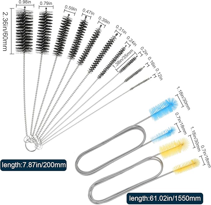 12 Pieces Tube Cleaning Brush Aquarium Filter Nylon Tube Brush Set Flexible - Image 4