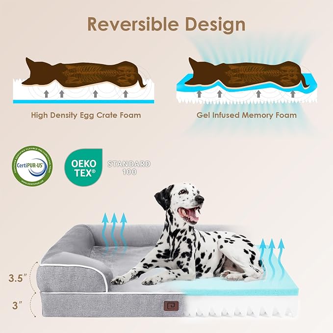 EHEYCIGA Orthopedic Dog Beds for Extra Large Dogs, Waterproof Memory Foam XXL - Image 4